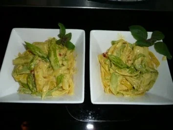 SPARGEL&PASTA :Spargel-Safran-Tagliatelle - Rezept