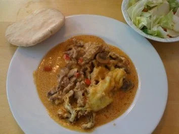 Rezept: D: Pfannengyros in Metaxasauce Bild Nr. 2 D: Pfannengyros in Metaxasauce - Rezept - Bild Nr. 2