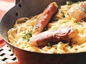 Rezept: Hühnersaltimbocca auf Tagliatelle Hühnersaltimbocca auf Tagliatelle - Rezept