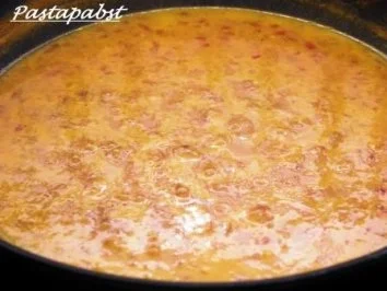 Tomatentagliatelle mit grünem Spargel in Orangensauce - Rezept - Bild Nr. 4