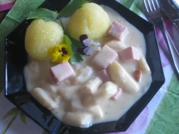 Spargel – Spargelragout mit feinem Kassler - Rezept