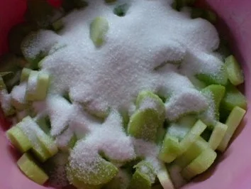 Rhabarberkuchen mit Puddingcreme - Rezept - Bild Nr. 4