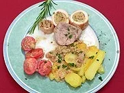 Rezept: Calamar und Kalbsfilet auf Kartoffelcarpaccio Bild Nr. 2 Calamar und Kalbsfilet auf Kartoffelcarpaccio - Rezept - Bild Nr. 2