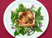 Schalotten-Ziegenkäsepasteten an Wildsalat - Rezept - Bild Nr. 2