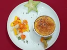 Rezept: Creme Brulee vom Ziegenkäse mit exotischem Fruchtsalat Bild Nr. 2 Creme Brulee vom Ziegenkäse mit exotischem Fruchtsalat - Rezept - Bild Nr. 2