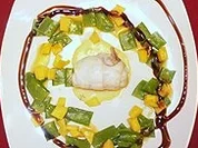 Duo von Seezunge und Jakobsmuschel an Mango-Zuckerschotensalat - Rezept - Bild Nr. 2