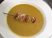 Currycremesuppe mit buntem Hähnchenspieß - Rezept - Bild Nr. 9