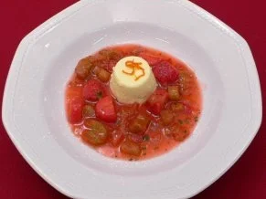 Rhabarber-Erdbeer-Kompott mit Topfenmousse - Rezept - Bild Nr. 2