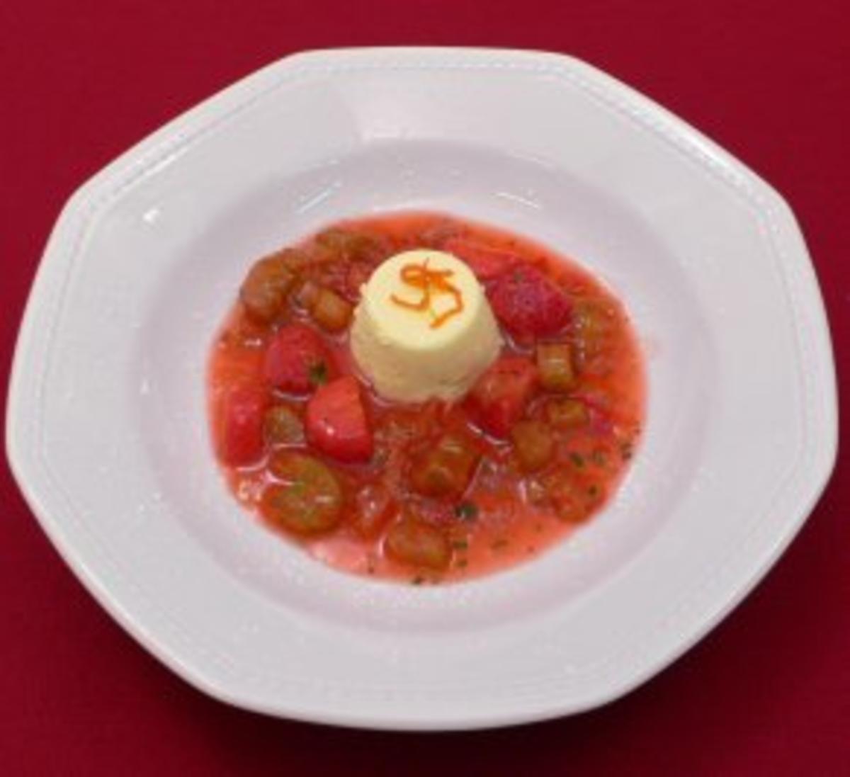 Rhabarber-Erdbeer-Kompott mit Topfenmousse - Rezept - kochbar.de