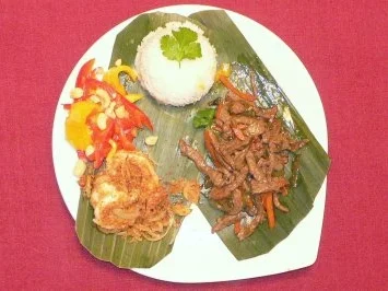 Rindfleisch nach \'Peng Art\' & Black-Tiger-Garnelen mit Jasminreis - Rezept - Bild Nr. 2