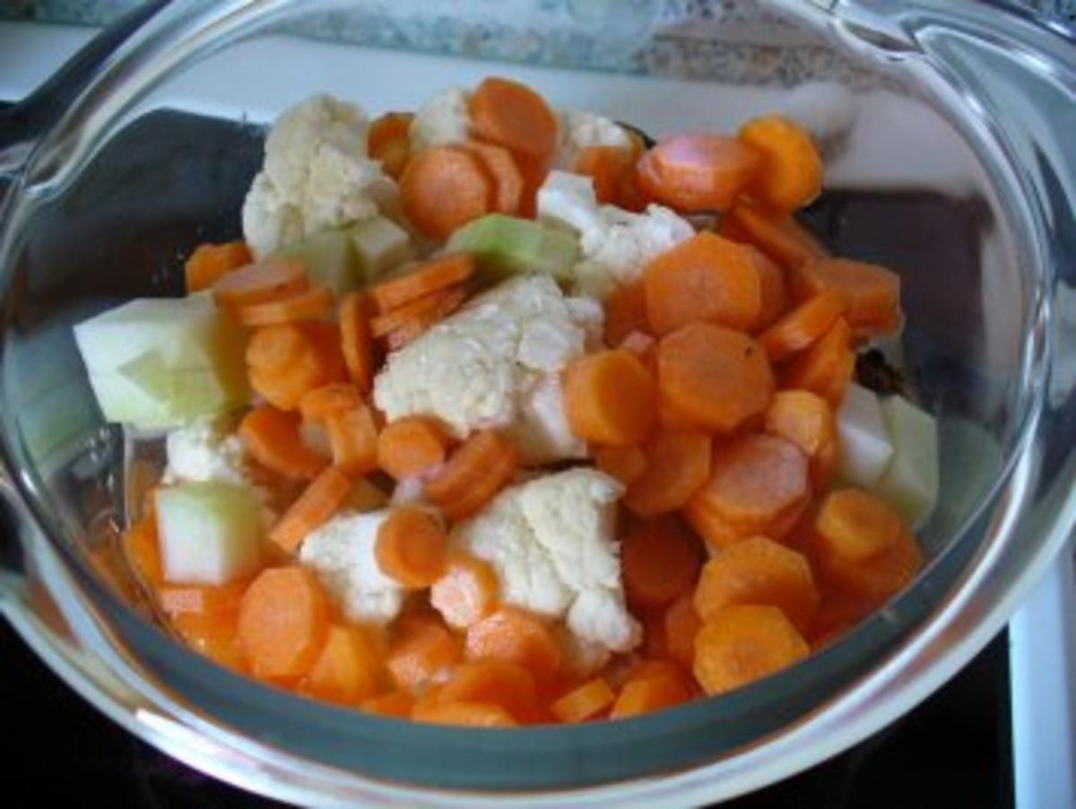 Kleine Buletten, Kartoffeln, Mischgemüse und grüner Salat - Rezept - Bild Nr. 6