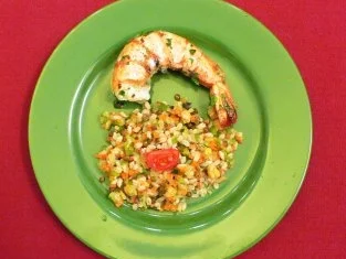 Hülsenfrüchtesalat mit Emmer und Garnelen - Insalata di farro e legumi - Rezept - Bild Nr. 2