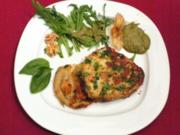 Melanzane alla Cotoletta auf Rucolabeet und Walnuss-Vinaigrette - Rezept - Bild Nr. 2