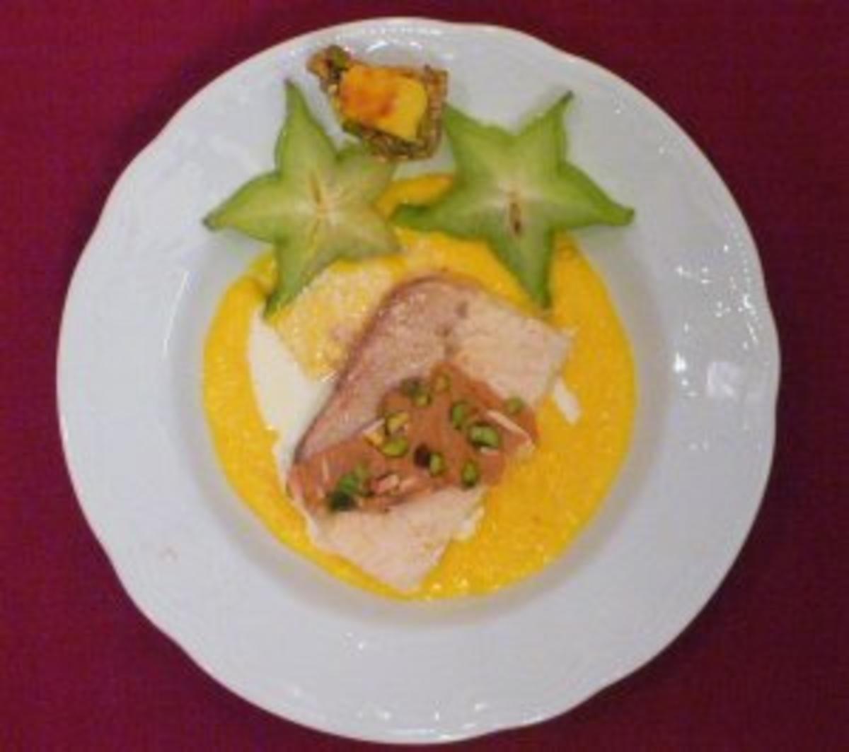 Zimtparfait auf Mangospiegel - - Rezept - kochbar.de