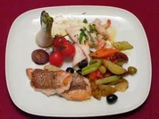 Dorade, Red Snapper, Calamari und King Prawn mit Gemüse - Rezept - Bild Nr. 2