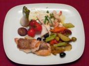 Dorade, Red Snapper, Calamari und King Prawn mit Gemüse - Rezept - Bild Nr. 2