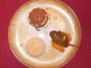 Variationen aus Lebkuchen und Mousse au Chocolat mit Goldflocken - Rezept - Bild Nr. 2