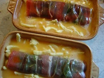 Rezept: Mini-Spargel-Auflauf mit Schinken, Käse und Bärlauch-Basilikum-Pesto s. Rezept Bild Nr. 6 Mini-Spargel-Auflauf mit Schinken, Käse und Bärlauch-Basilikum-Pesto s. Rezept - Rezept - Bild Nr. 6