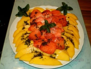 Rezept: Mango-Erbeer-Carpaccio Bild Nr. 4 Mango-Erbeer-Carpaccio - Rezept - Bild Nr. 4