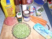 Curry-Hack-Ragout mit Nudeln - Rezept