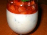 Limetten-Minz-Creme mit Erdbeerragout - Rezept