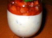 Limetten-Minz-Creme mit Erdbeerragout - Rezept