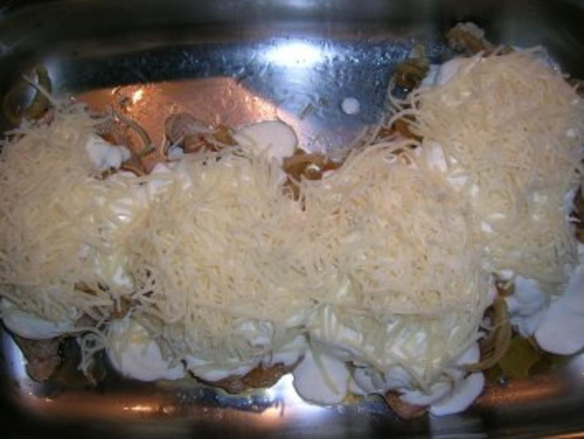 Zwiebel-Sahne-Schnitzel  mit Kartoffelpüree(oder Kotelett/Putenschnitzel/Hähnenbrustfilets - Rezept - Bild Nr. 8