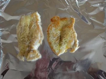 Überbackene Hähnchenschnitzel mit Erbsen-Kartoffel-Stampf - Rezept - Bild Nr. 2