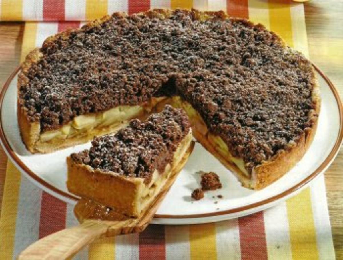 Bilder für Apfelkuchen mit Schoko-Streusel - Rezept