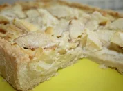 Kuchen: Apfel und Marzipan in Teigrechteck - Rezept