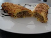 Crepes mit Hackfleisch-Frischkäse-Füllung - Rezept
