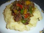 Zwiebel-Paprika-Leber - Rezept