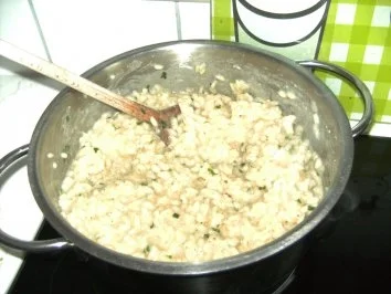 Putenrollbraten mit Risotto und Kartoffel-Bohnen-Gemüse - Rezept - Bild Nr. 4