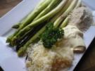grüner Spargel mit Käsekruste - Rezept