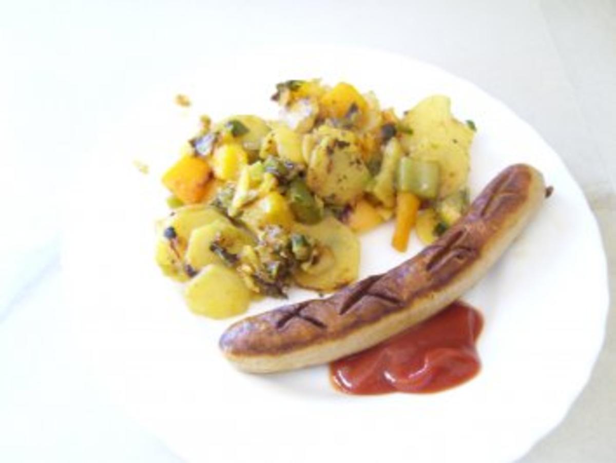 Bratkartoffeln & Schmorwurst - Rezept