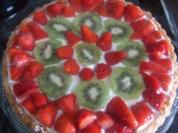 Meine schnelle Erdbeer Kiwi Torte - Rezept
