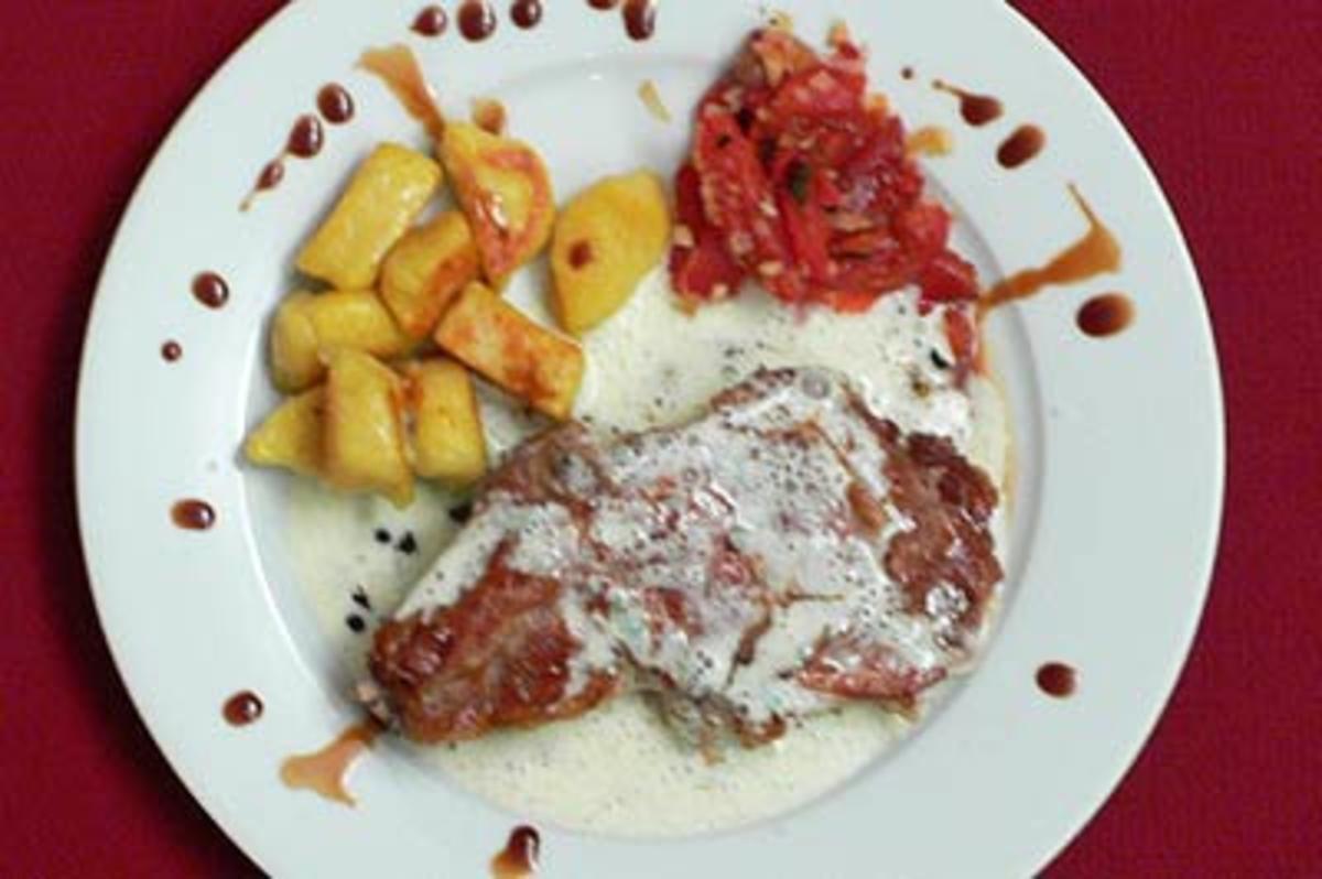Bilder für Kalbskotelett mit Salbeischaum, Tomaten und selbst gemachten Gnocchi - Rezept