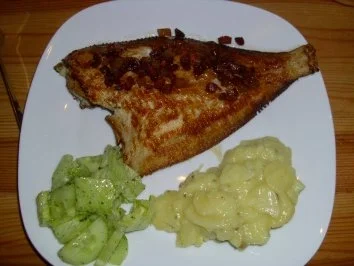 Rezept: Maischolle in Speck gebraten! Maischolle in Speck gebraten! - Rezept