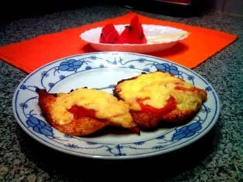 Tabasco-Putenschnitzel überbacken - Rezept