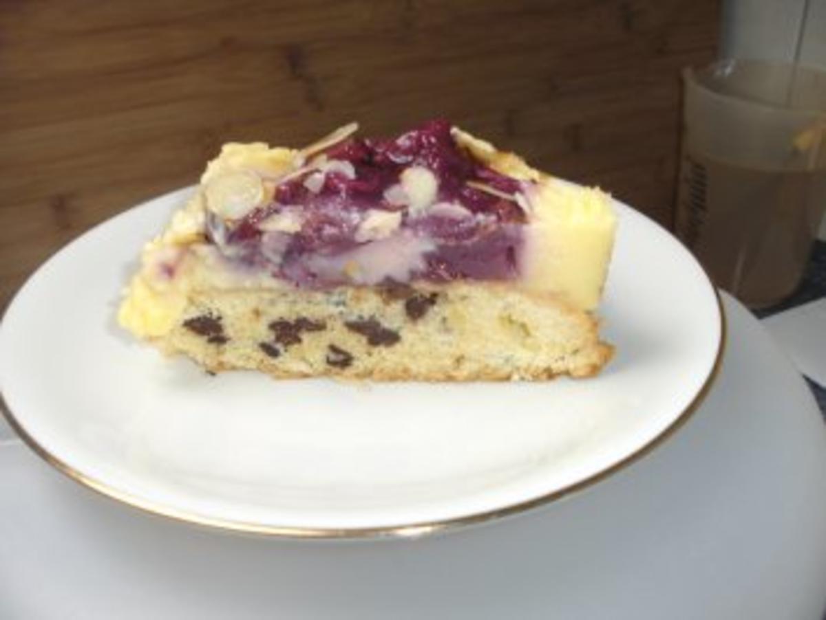 Schoko-Kirsch-Kuchen mit Puddingcreme - Rezept - Bild Nr. 2