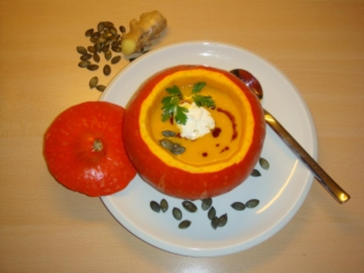 Kürbiscremesuppe - Rezept mit Bild - kochbar.de