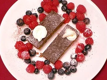 Rezept: Schokostreifen im Beerennest Schokostreifen im Beerennest - Rezept