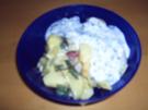 Kartoffelsalat mit Radieschen und Lauchzwiebeln und Joghurtdressing - Rezept