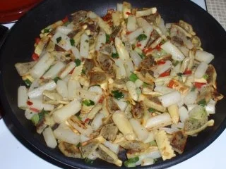 Gebratene Maultaschen mit Spargel und scharf gewürzt - Rezept - Bild Nr. 4