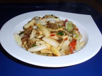 Gebratene Maultaschen mit Spargel und scharf gewürzt - Rezept - Bild Nr. 5