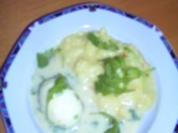 Eier mit Senf-Rucola-Soße - Rezept