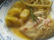 Geflügel-Brust in Rosmarin-Curry-Sahne-Soße - Rezept