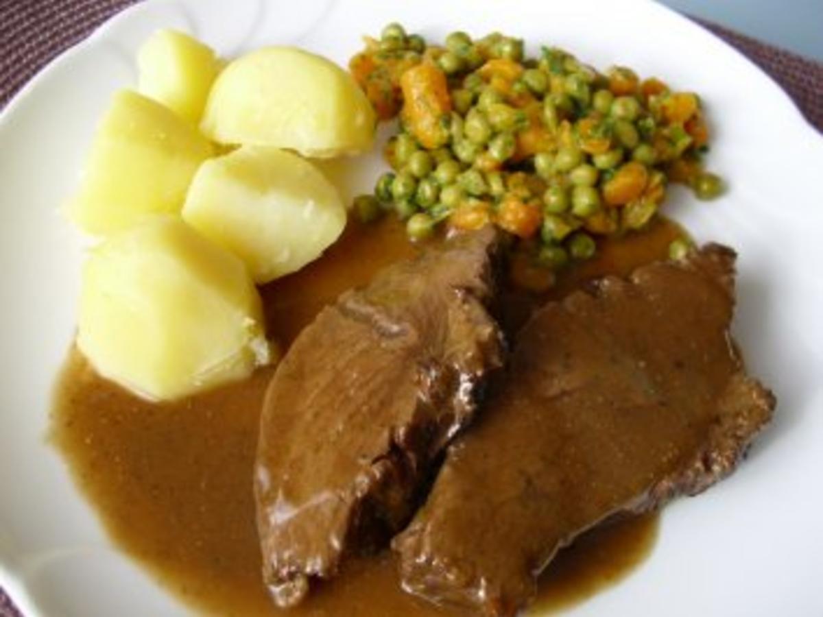 Rinderschmorbraten mit Rinderschmorbraten und Zwiebeln - Rezept mit ...