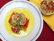 Seeteufel mit mediterranem Gemüse und Kartoffelgratin - Rezept