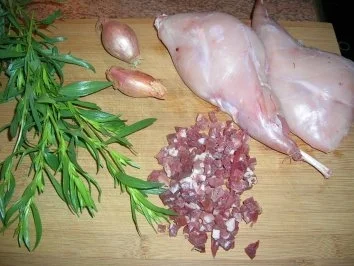 Rezept: Kaninchenkeulen in Estragonsauce mit Steinpilz-Timbale Bild Nr. 5 Kaninchenkeulen in Estragonsauce mit Steinpilz-Timbale - Rezept - Bild Nr. 5